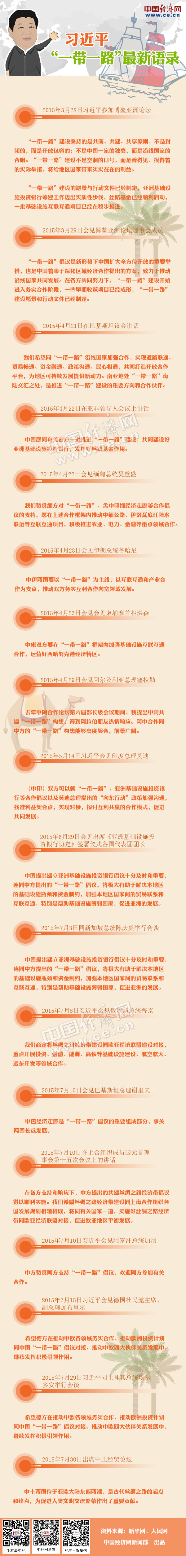 圖解：盤點習近平“一帶一路”最新語錄