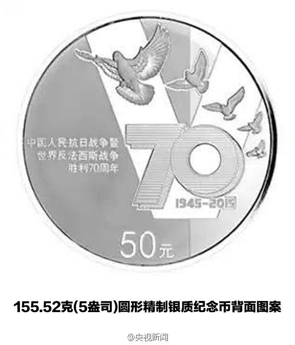 抗戰勝利70周年紀念幣發行