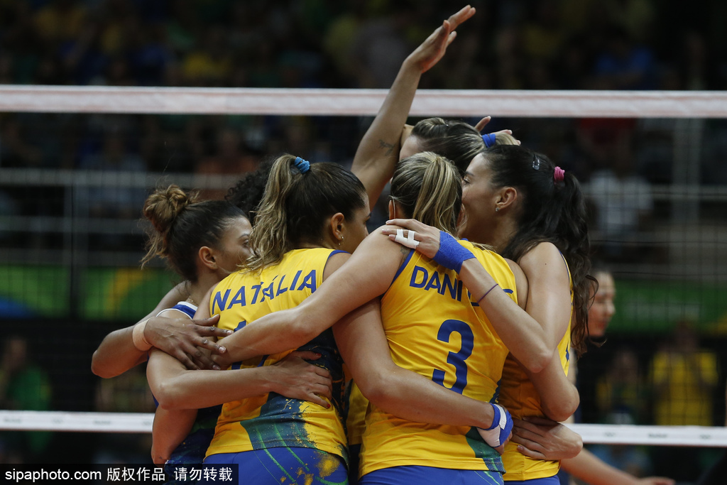 里約奧運會第11日：女子排球1/4決賽 巴西VS中國