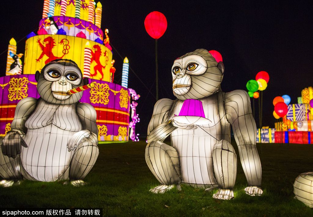 英國超大規模中國巨型燈籠會 豐富動物造型燈飾亮相