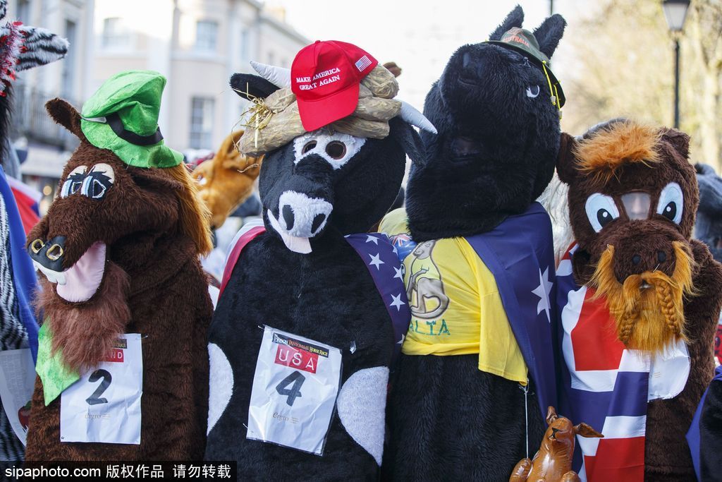 真正的“馬”拉松：英國第7屆啞劇賽馬比賽