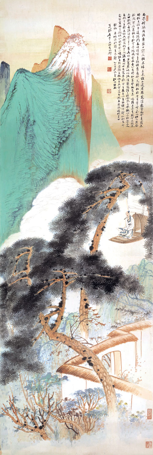 張大千晏濟元作品展在 嶺南美術館展出