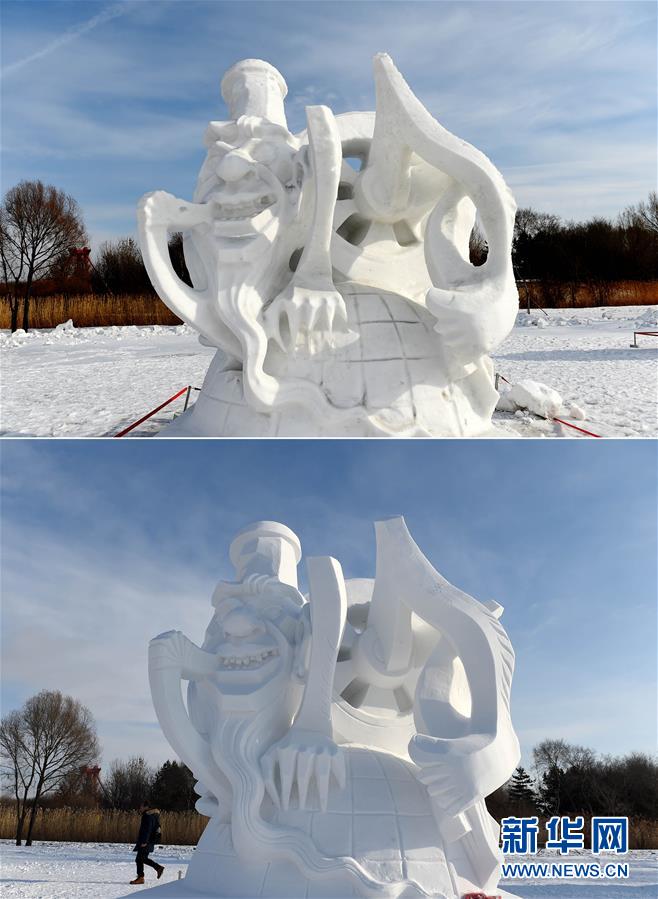 雪博會雪雕：從“精致”美到“抽象”美