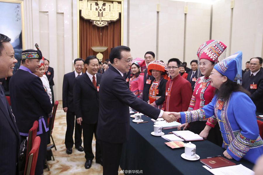 李克強來到廣西團