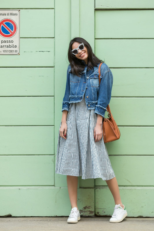 Linda清新街拍曝光 俏皮甜美春意盎然