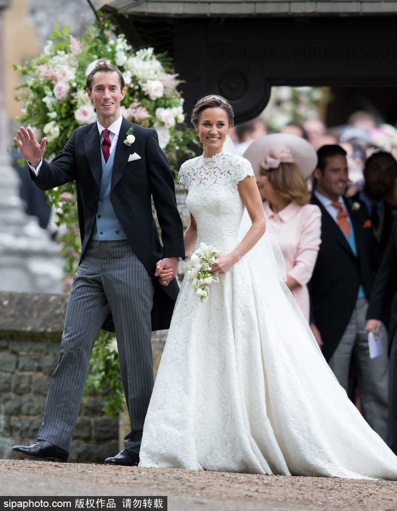 英國凱特王妃妹妹大婚 婚禮現場現場浪漫甜蜜