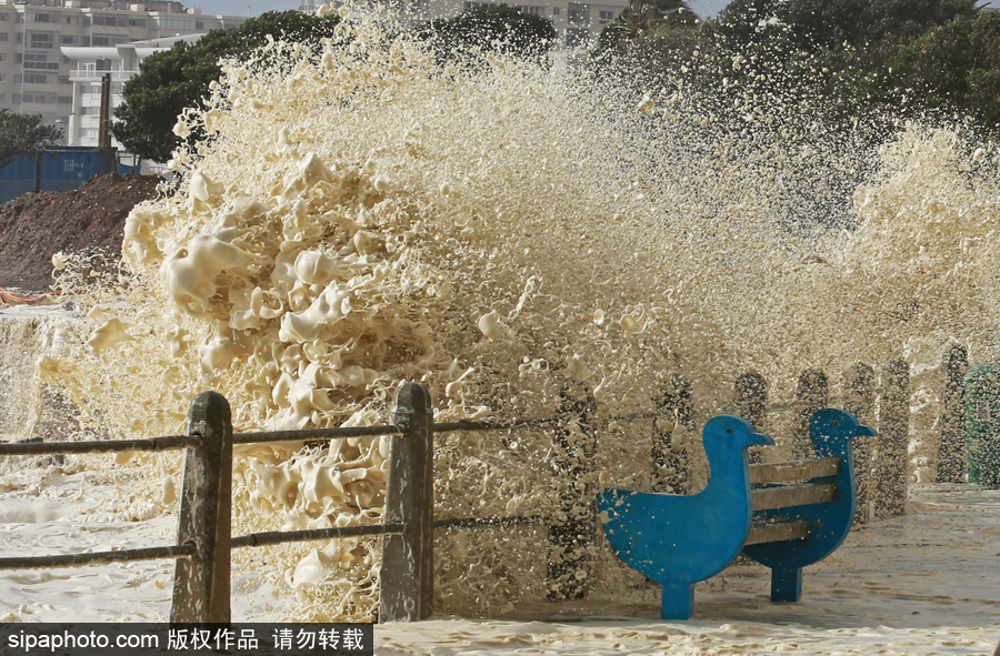 南非遭風暴襲擊 大風掀巨浪席卷街道