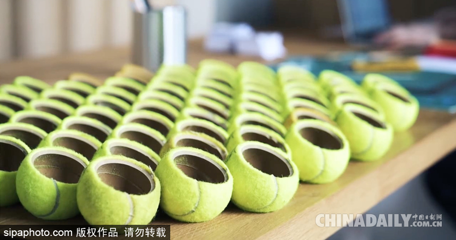 廢舊網(wǎng)球改造藍(lán)牙音響 顏值高小清新