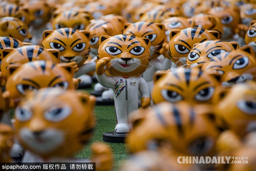 2017東南亞運動會前瞻：上百只吉祥物“里茂”虎亮相吉隆坡
