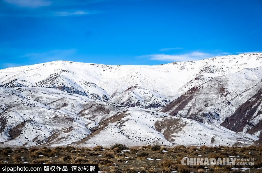 感受美國內華達州冬季風光 人煙稀少一望無垠