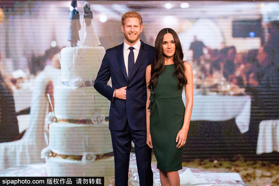 預熱婚禮？英國哈里王子與未婚妻梅根·馬克爾蠟像公開