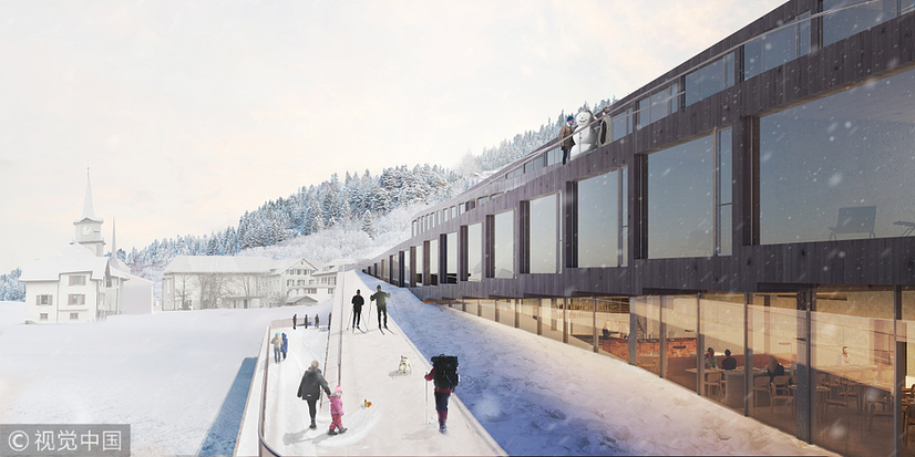 瑞士將新建一家個(gè)性酒店 你可以沿著屋頂滑雪