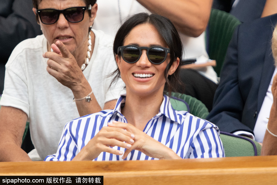 凱特、梅根兩位王妃同框亮相溫網觀戰 氣質優雅