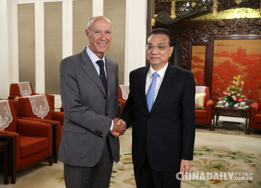 李克強會見世界知識產權組織總干事高銳