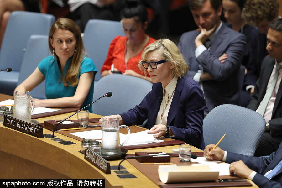 大魔王氣場超強！好萊塢女星凱特·布蘭切特現身聯合國會議