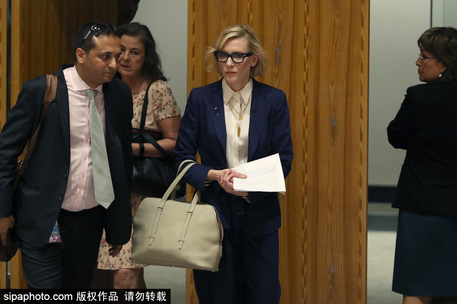 大魔王氣場超強！好萊塢女星凱特·布蘭切特現身聯合國會議