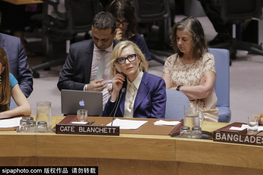 大魔王氣場超強！好萊塢女星凱特·布蘭切特現身聯合國會議