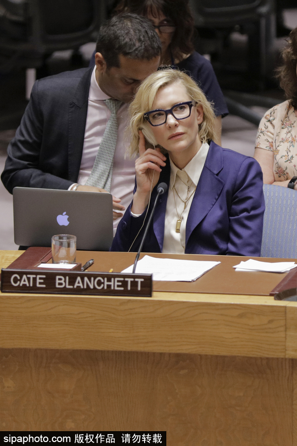大魔王氣場超強！好萊塢女星凱特·布蘭切特現身聯合國會議