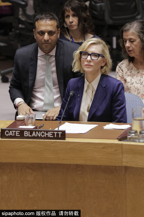 大魔王氣場超強！好萊塢女星凱特·布蘭切特現身聯合國會議