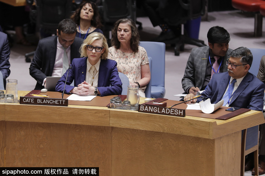 大魔王氣場超強！好萊塢女星凱特·布蘭切特現身聯合國會議