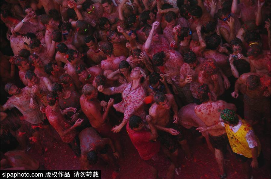 “血色”浪漫！直擊西班牙番茄節現場 互擲番茄毫不手軟