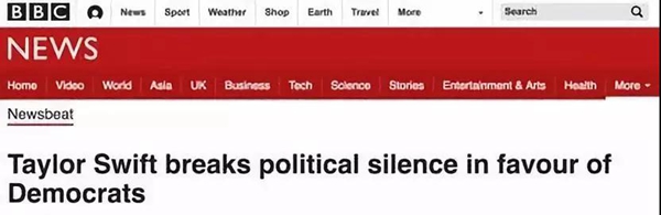 霉霉打破沉默表達政治立場，特朗普：對她歌的喜愛減少25%丨外媒說