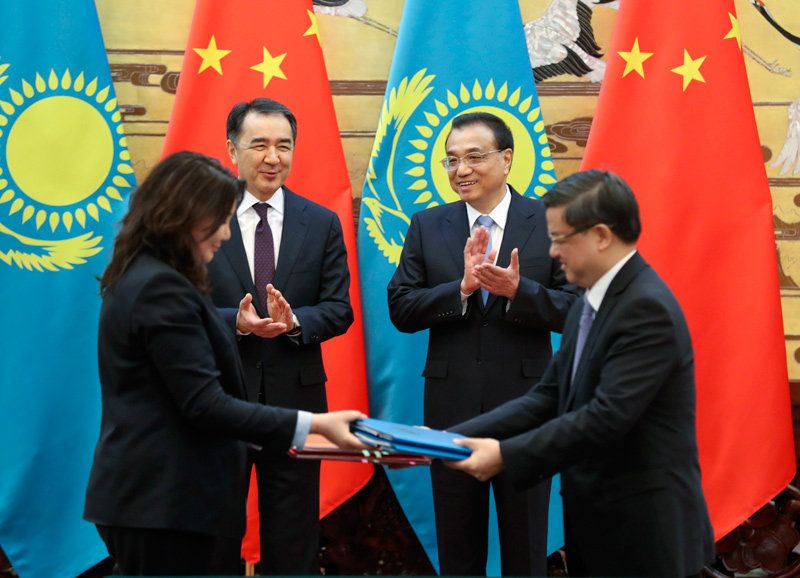 李克強同哈薩克斯坦總理薩金塔耶夫舉行中哈總理第四次定期會晤