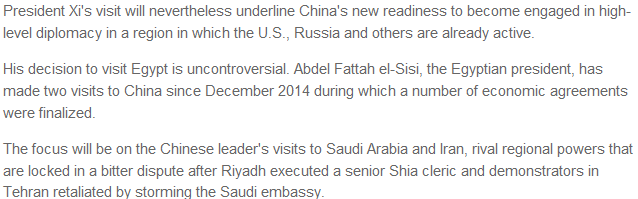 習主席中東之行老外談(11): 中國開啟中東外交推動地區(qū)和平進程