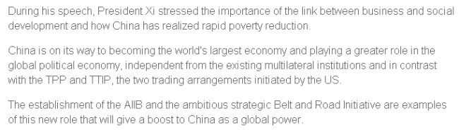 【老外談G20】海外意見領(lǐng)袖熱評習(xí)主席杭州峰會主旨演講